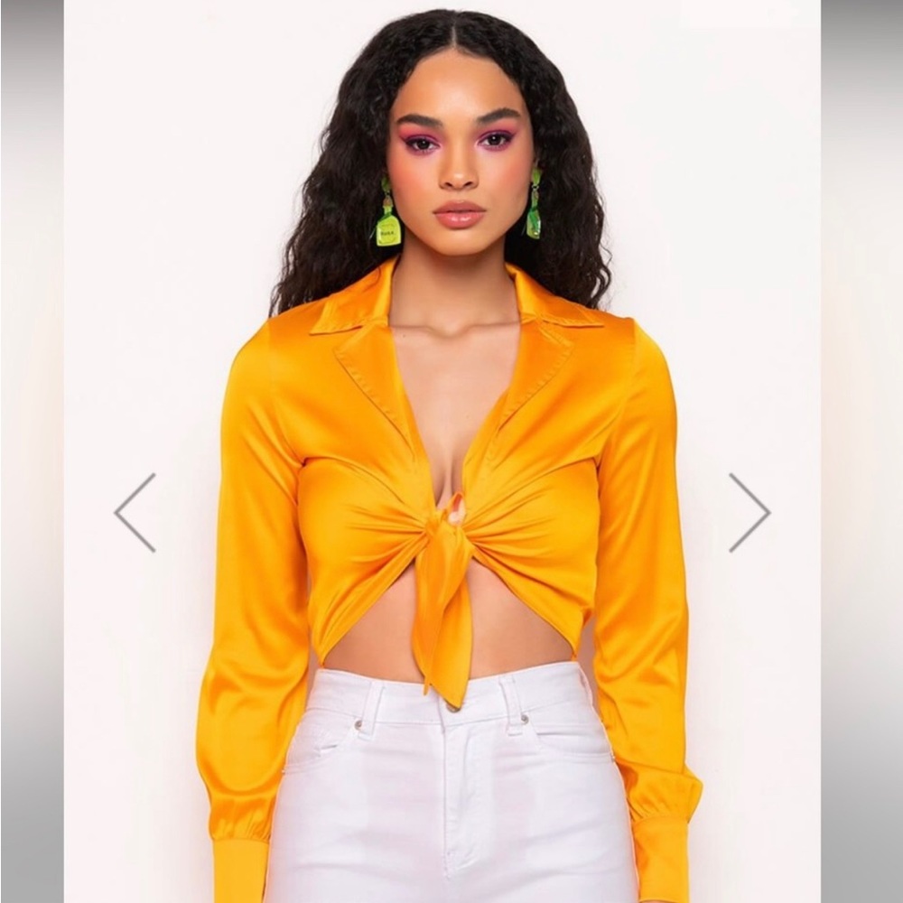 Akira Orange Resort Bodysuit Small